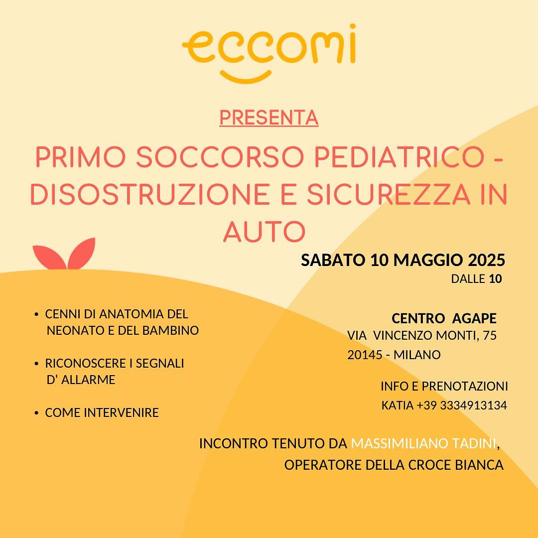 Primo soccorso pediatrico: disostruzione e sicurezza in auto